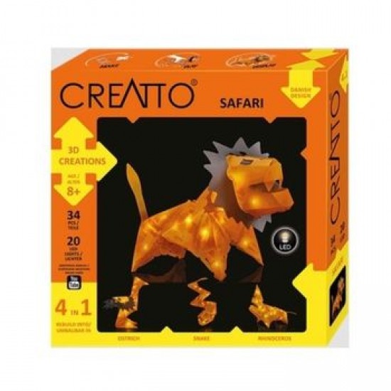 KOSMOS 3D ΚΑΤΑΣΚΕΥΗ ΜΕ LED 4 ΣΕ 1 ΛΙΟΝΤΑΡΙ CREATTO